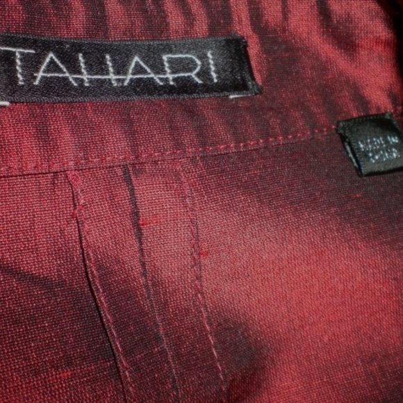 Tahari burgundy red silk jacket blazer 10 classic - Picture 5 of 5